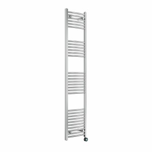 Fjord 1800 x 400mm Curved Chrome Thermostatic Touch Control Wifi Electric Heated Towel Rail