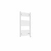 Fjord 1000 x 600mm Curved White Thermostatic Touch Control Wifi Electric Heated Towel Rail