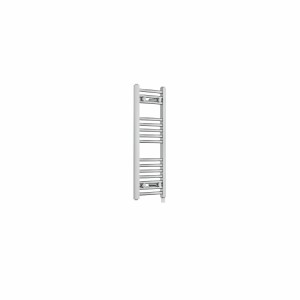 Fjord 800 x 300mm Curved Chrome Prefilled Electric Heated Towel Rail