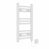Bergen 600 x 300mm White Straight Electric Heated Towel Rail