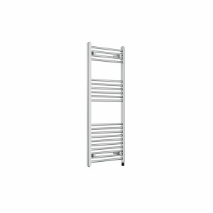 Bergen 1200 x 500mm Straight Chrome Prefilled Electric Heated Towel Rail