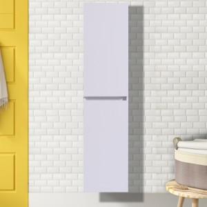 Tonic II Wall Hung High Cabinet Cupboard 1400mm White