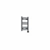 Fjord 600 x 400mm Curved Anthracite Thermostatic Wifi Control Electric Heated Towel Rail