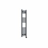 Fjord 1200 x 300mm Curved Anthracite Thermostatic Touch Control Electric Heated Towel Rail