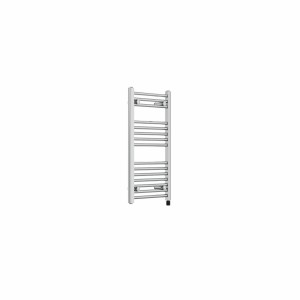 Bergen 800 x 400mm Straight Chrome Prefilled Electric Heated Towel Rail