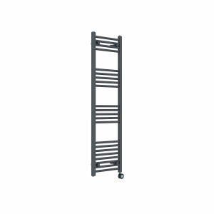 Bergen 1400 x 400mm Straight Anthracite Thermostatic Touch Control Electric Heated Towel Rail