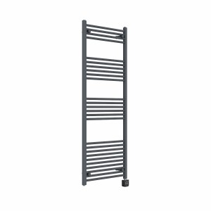 Bergen 1600 x 600mm Straight Anthracite Thermostatic Wifi Control Electric Heated Towel Rail