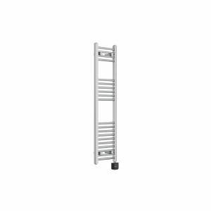 Bergen 1200 x 300mm Straight Chrome Thermostatic Wifi Control Electric Heated Towel Rail