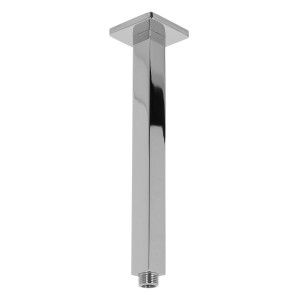 Brass Square ceiling shower arm - Chrome