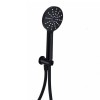 Kartell Nero - Round Outlet Elbow with Wall Bracket and Handset - Matt Black
