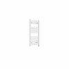 Fjord 800 x 400mm Curved White Prefilled Electric Heated Towel Rail