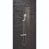 Thurso Modern Thermostatic Bar Shower Valve with Round Shower Head and Hand Shower Chrome