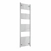 Fjord 1800 x 600mm Curved Chrome Prefilled Electric Heated Towel Rail