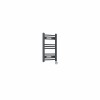 Fjord 600 x 400mm Curved Anthracite Thermostatic Touch Control Electric Heated Towel Rail