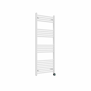 Bergen 1400 x 600mm Straight White Thermostatic Touch Control Electric Heated Towel Rail
