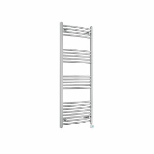 Fjord 1400 x 600mm Curved Chrome Thermostatic Touch Control Wifi Electric Heated Towel Rail