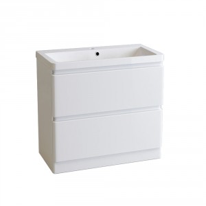 Serene II 800mm Gloss White Basin and Drawer Floor Standing Vanity Unit