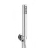 Kartell - Round Outlet Elbow with Wall Bracket, Flex & Handset - Chrome