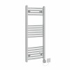 Fjord 1000 x 400mm Curved Chrome HEC Thermostatic Electric Heated Towel Rail