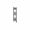 Fjord 1000 x 300mm Curved Anthracite Thermostatic Wifi Control Electric Heated Towel Rail