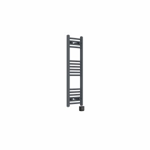 Fjord 1000 x 300mm Curved Anthracite Thermostatic Wifi Control Electric Heated Towel Rail