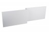 Calm White 1700mm Wooden L Shape Shower Bath Front Panel