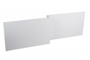 Calm White 1700mm Wooden L Shape Shower Bath Front Panel