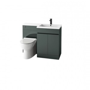 Imperio Faro - 1100mm Bathroom Furniture Right Vanity Unit and Toilet Unit with Basin - Anthracite