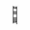 Bergen 1200 x 400mm Straight Black Thermostatic Wifi Control Electric Heated Towel Rail