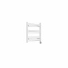 Fjord 600 x 600mm Curved White Thermostatic Touch Control Wifi Electric Heated Towel Rail