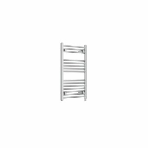 Bergen 800 x 500mm Straight Chrome Prefilled Electric Heated Towel Rail