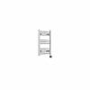 Fjord 600 x 400mm Curved Chrome Thermostatic Touch Control Electric Heated Towel Rail