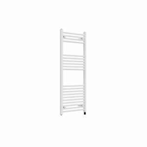 Bergen 1200 x 500mm Straight White Prefilled Electric Heated Towel Rail