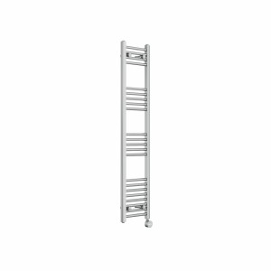 Bergen 1400 x 300mm Straight Chrome Thermostatic Touch Control Electric Heated Towel Rail