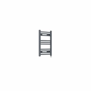 Fjord 600 x 400mm Curved Anthracite Prefilled Electric Heated Towel Rail