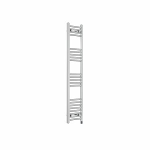 Bergen 1400 x 300mm Straight Chrome Prefilled Electric Heated Towel Rail