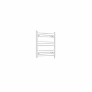 Bergen 600 x 600mm Straight White Prefilled Electric Heated Towel Rail