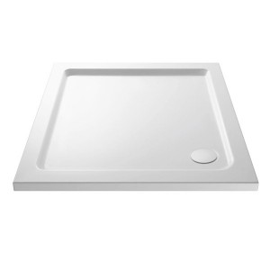 Essentials 800 x 800mm Square Stone Shower Tray White