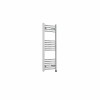 Fjord 1000 x 400mm Curved Chrome Prefilled Electric Heated Towel Rail