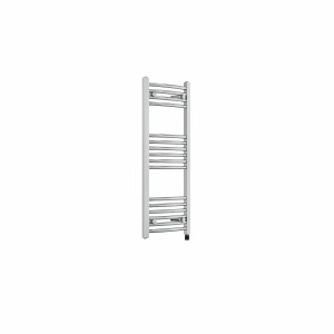 Fjord 1000 x 400mm Curved Chrome Prefilled Electric Heated Towel Rail