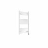 Bergen 1000 x 600mm Straight White Thermostatic Touch Control Electric Heated Towel Rail