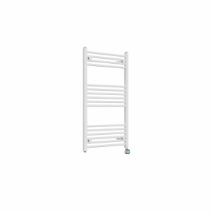 Bergen 1000 x 600mm Straight White Thermostatic Touch Control Electric Heated Towel Rail