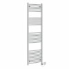 Fjord 1800 x 500mm Curved Chrome HEC Thermostatic Electric Heated Towel Rail
