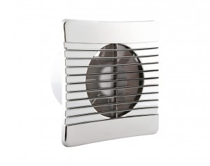 Airvent 100mm Chrome Low Profile Extractor Fan Timer