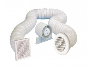 Airvent 100mm In-line Shower Extractor Fan Kit Standard