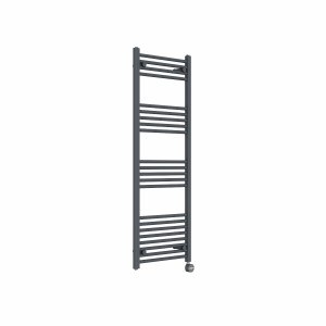 Bergen 1400 x 500mm Straight Anthracite Thermostatic Touch Control Electric Heated Towel Rail