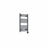 Fjord 800 x 500mm Curved Anthracite Thermostatic Wifi Control Electric Heated Towel Rail
