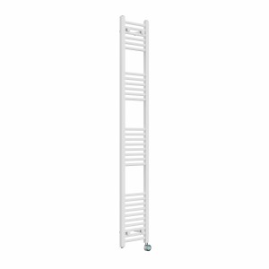 Bergen 1800 x 300mm Straight White Thermostatic Touch Control Electric Heated Towel Rail