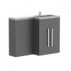 Calm Gloss Grey Right Hand Combination Vanity Set (No Concealed Cistern, No Toilet)