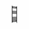 Bergen 1200 x 500mm Straight Black Thermostatic Touch Control Wifi Electric Heated Towel Rail